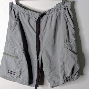 Columbia Sportswear Green Drawstring Cargo Camp Shorts Size Men's M
